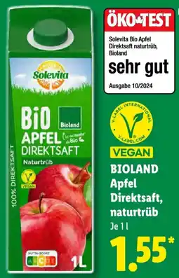 Lidl BIOLAND Apfel Direktsaft, naturtrüb Angebot