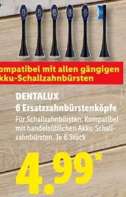 Lidl DENTALUX 6 Ersatzzahnbürstenköpfe Angebot
