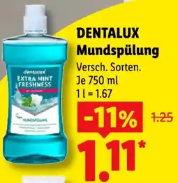 Lidl DENTALUX Mundspülung Angebot