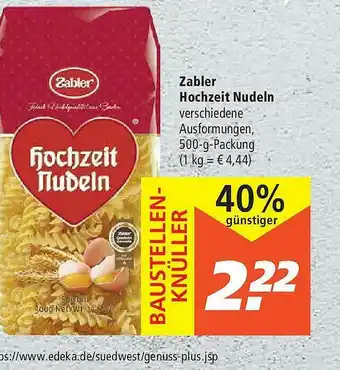 Marktkauf Zabler Hochzeit Nudeln Angebot