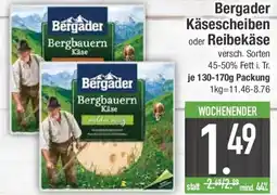 E-Center Bergader Käsescheiben oder Reibekäse Angebot