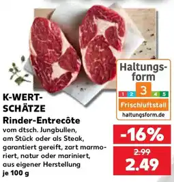 Kaufland K-WERTSCHÄTZE Rinder-Entrecôte Angebot