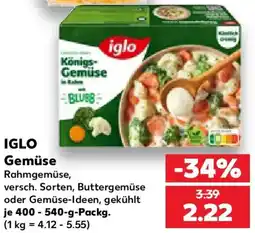 Kaufland IGLO Königs-Gemüse in Rahm mit BLUBB Angebot