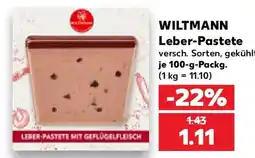Kaufland WILTMANN Leber-Pastete Angebot