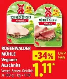Lidl RÜGENWALDER MÜHLE Veganer Auschnitt Angebot