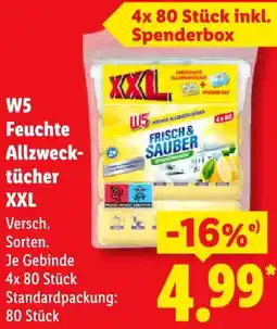 Lidl W5 Feuchte Allzwecktücher XXL Angebot