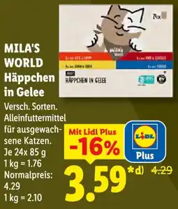 Lidl MILA'S WORLD Häppchen in Gelee Angebot