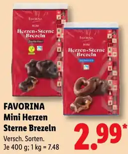 Lidl FAVORINA Mini Herzen Sterne Brezeln Angebot