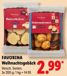 Lidl FAVORINA Weihnachtsgebäck Angebot