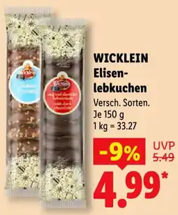 Lidl WICKLEIN Elisen-lebkuchen Angebot