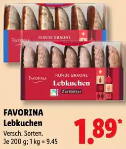 Lidl FAVORINA Lebkuchen Angebot