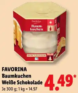Lidl FAVORINA Baumkuchen Weiße Schokolade Angebot