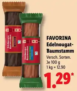 Lidl FAVORINA Edelnougat-Baumstamm Angebot