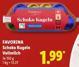 Lidl FAVORINA Schoko Kugeln Vollmilch Angebot