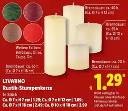 Lidl LIVARNO Rustik-Stumpenkerze Angebot
