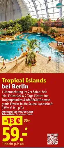 Lidl Tropical Islands bei Berlin Angebot