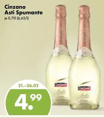 Trink und Spare Cinzano Asti Spumante 0,75L Angebot