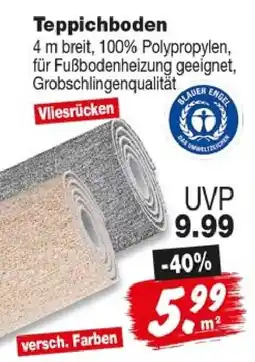 Repo Markt Teppichboden Vliesrücken Angebot