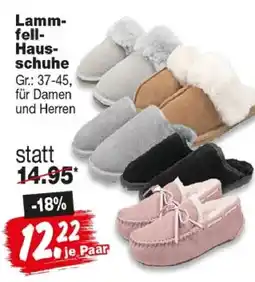 Repo Markt Lammfell-Hauschuhe Angebot