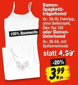 Repo Markt Damen-Spaghettiträgerhemd Angebot