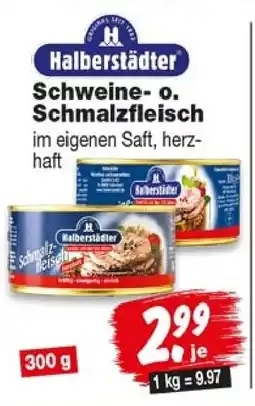 Repo Markt Halberstädter Schweine- o. Schmalz fleisch Angebot
