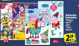 Repo Markt Adventskalender "Peppa Wutz" oder "Paw Patrol" Angebot