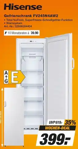 Expert Technomarkt Hisense Gefrierschrank FV245N4AW2 Angebot