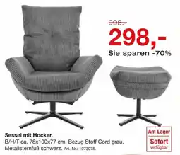 Möbel Inhofer Sessel mit Hocker Angebot
