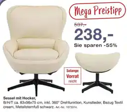 Möbel Inhofer Sessel mit Hocker Angebot