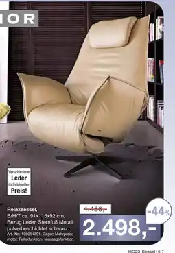 Möbel Inhofer IOR Relaxsessel Angebot