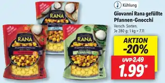 Lidl Giovanni Rana gefüllte Pfannen Gnocchi 280g Angebot