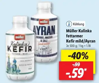 Lidl Müller Kalinka Kefir mild/Ayran  500 g Angebot