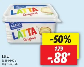 Lidl Lätta 550/500g Angebot