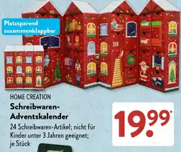 Aldi Süd HOME CREATION Schreibwaren-Adventskalender Angebot