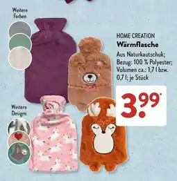 Aldi Süd HOME CREATION Wärmflasche Angebot