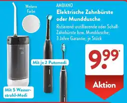 Aldi Süd AMBIANO Elektrische Zahnbürste oder Munddusche Angebot