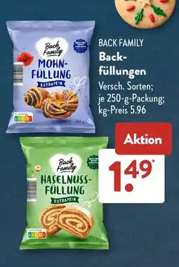 Aldi Süd Back Family Backfüllungen Angebot