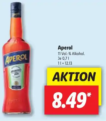 Lidl Aperol 0,7L Angebot