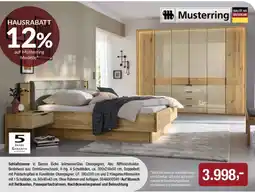 Opti Wohnwelt Musterring Schlafzimmer in Bianco Eiche teilmassiv/Glas Champagner Angebot