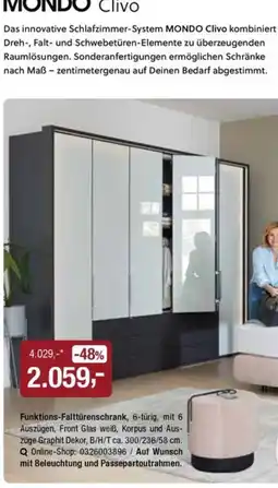 Opti Wohnwelt MONDO Clivo Funktions-Falttürenschrank Angebot