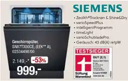 Opti Wohnwelt Geschirrspüler SIEMENS Angebot