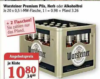 Globus Warsteiner Premium Pils, Herb Oder Alkoholfrei Angebot