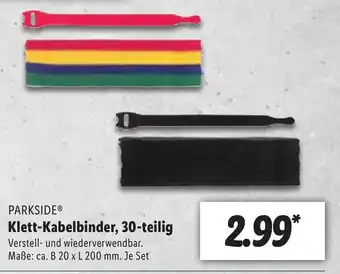 Lidl Parkside Klett Kabelbinder, 30 teilig Angebot