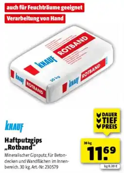 Hagebau Knauf Haftputzgips „Rotband“ Angebot