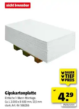 Hagebau Gipskartonplatte Angebot