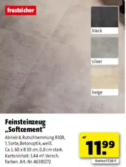 Hagebau Feinsteinzeug "Softcement" Angebot