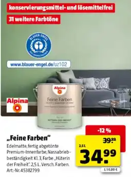 Hagebau Alpina Feine Farben Angebot