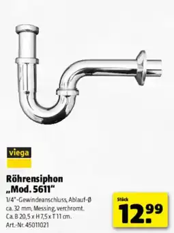 Hagebau viega Röhrensiphon „Mod. 5611“ Angebot