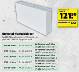 Hagebau Universal-Planheizkörper Angebot