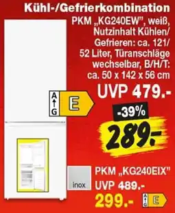 Repo Markt Kühl-/Gefrierkombination PKM ,,KG240EW" Angebot